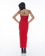 Μίντι φόρεμα strapless
