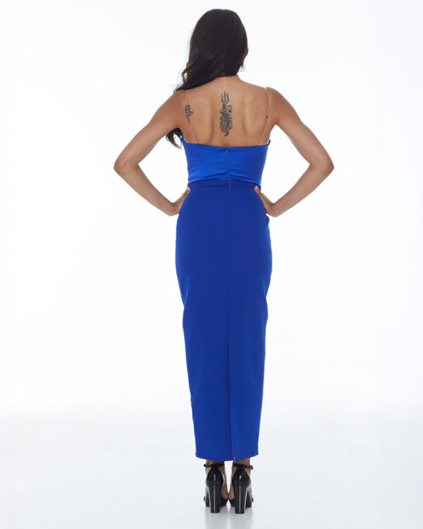 Μίντι φόρεμα strapless