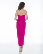 Μάξι ίσιο strapless φόρεμα