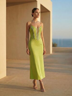 Μάξι ίσιο strapless φόρεμα
