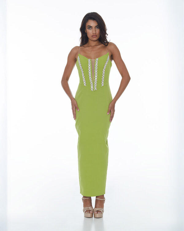 Μάξι ίσιο strapless φόρεμα