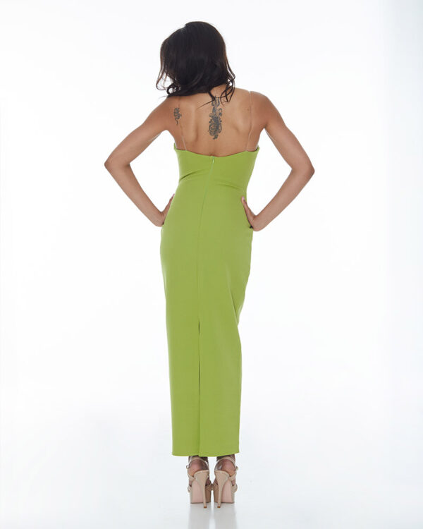 Μάξι ίσιο strapless φόρεμα