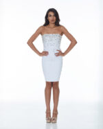 Κοντό strapless φόρεμα