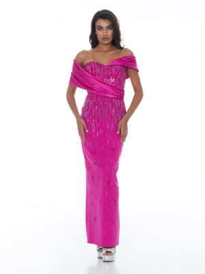 Μάξι φόρεμα σε ίσια γραμμή