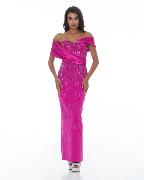 Μάξι φόρεμα σε ίσια γραμμή