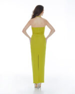 Μάξι ίσιο φόρεμα με κέντημα χάντρες