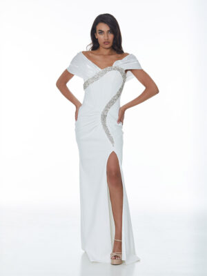 Μάξι strapless φόρεμα