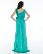 Μάξι φόρεμα με πλισέ φούστα