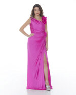 Μάξι φόρεμα με πλισέ φούστα