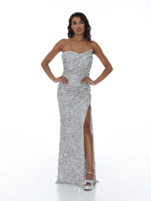 Μακρύ στραπλες φόρεμα