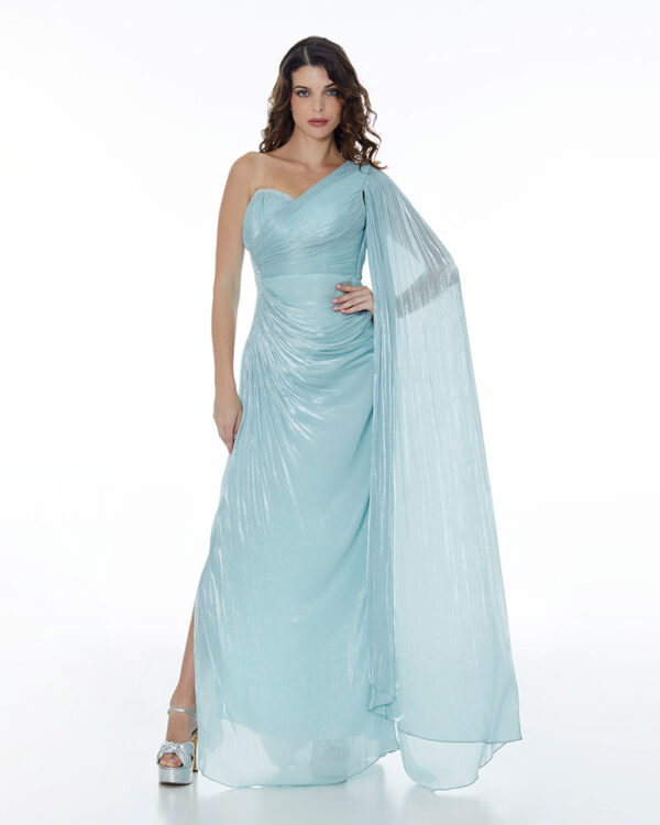 Μάξι φόρεμα με διαγώνιο στήθος ντραπε