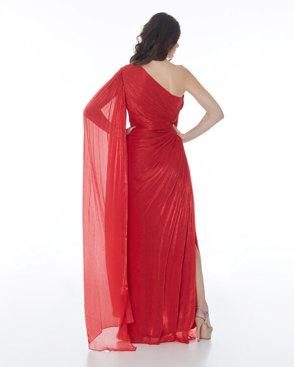 Μάξι φόρεμα με διαγώνιο στήθος ντραπε