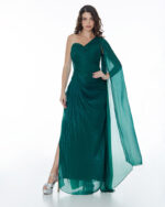 Μάξι φόρεμα με διαγώνιο στήθος ντραπε