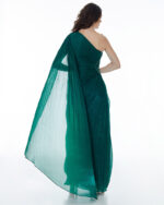 Μάξι φόρεμα με διαγώνιο στήθος ντραπε