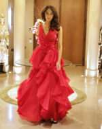 Μάξι φόρεμα με κρουαζέ μπούστο