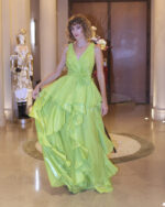 Μάξι φόρεμα με κρουαζέ μπούστο