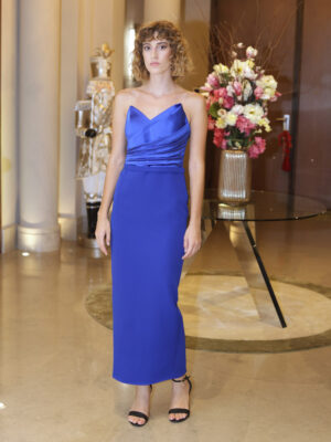 Μίντι φόρεμα strapless